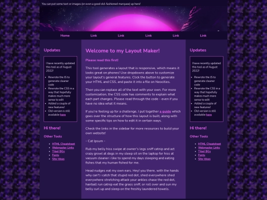 testpage screenshot