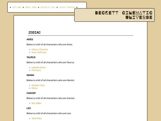 categories/zodiac screenshot