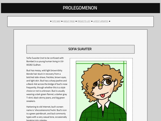 prolegomenon/characters/sofia-suaviter screenshot