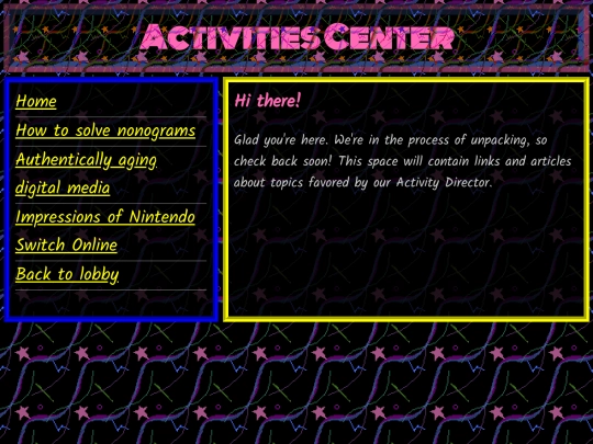 activities screenshot