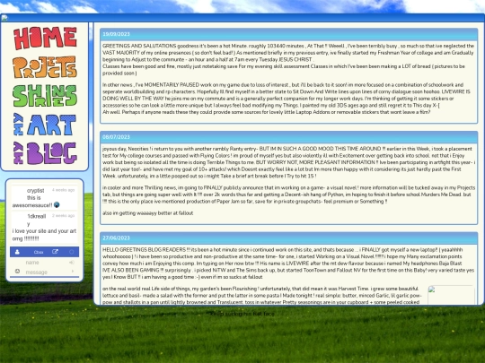 Blog screenshot