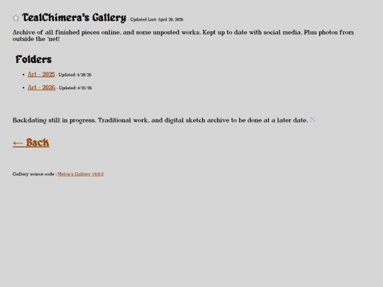 Blog/Gallery screenshot