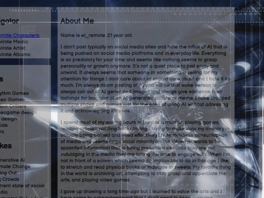 aboutme screenshot