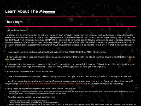 info screenshot