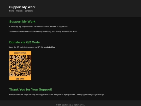 donations screenshot