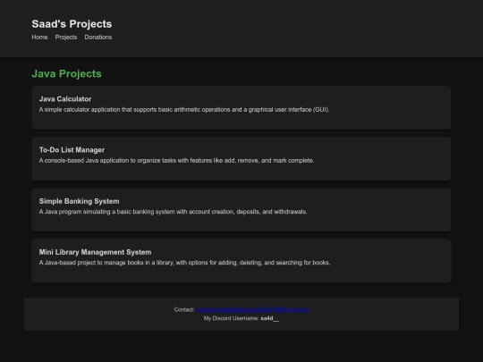 projects screenshot