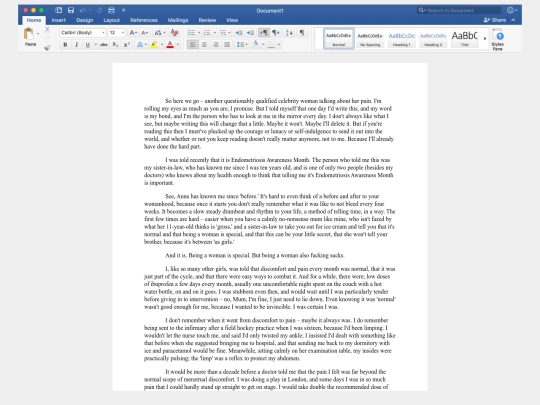 narratives/draft screenshot