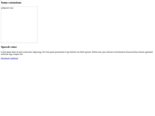 pages/extensions screenshot