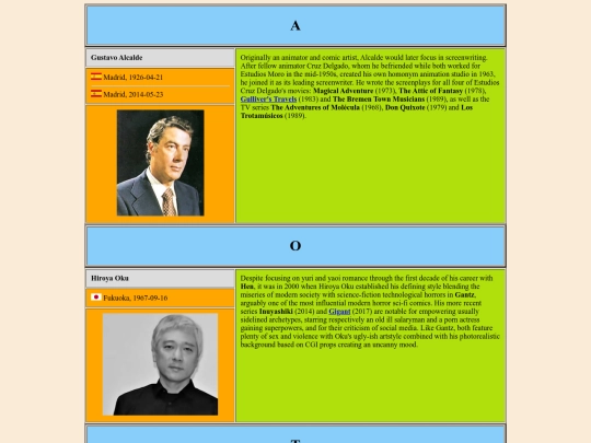 biographies screenshot