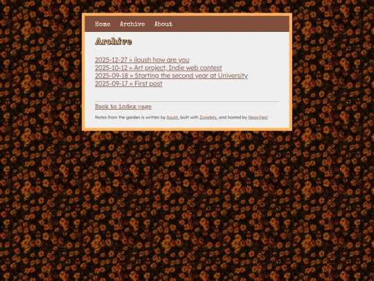 blog/archive screenshot