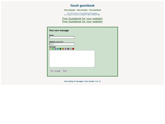 pages/guestbook screenshot