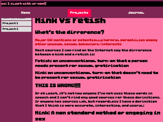 projects screenshot