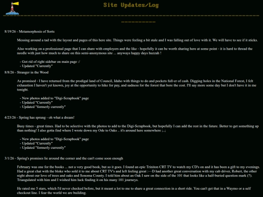 site-updates screenshot