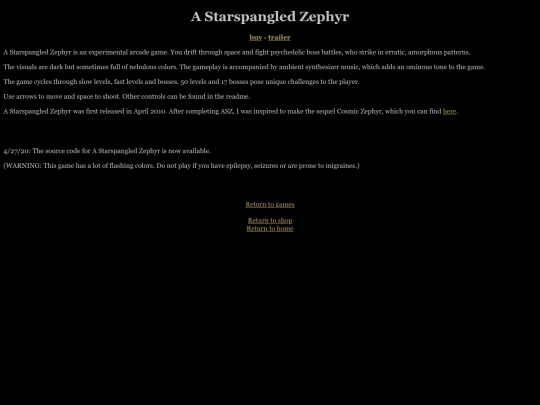 games/astarspangledzephyr screenshot