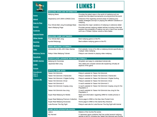 links screenshot