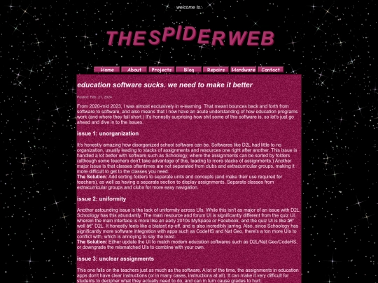 blog screenshot