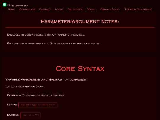 syntax screenshot