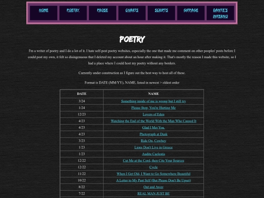 poetry screenshot