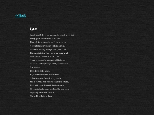 poetry/cycle screenshot