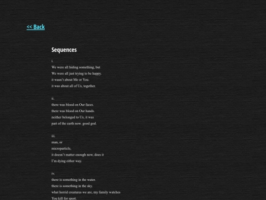 poetry/sequences screenshot