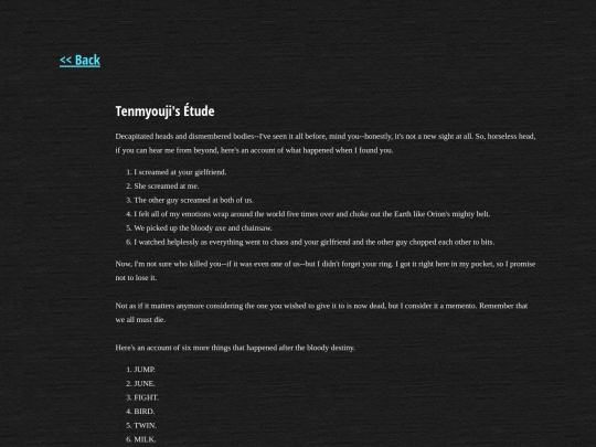 prose/tenetude screenshot