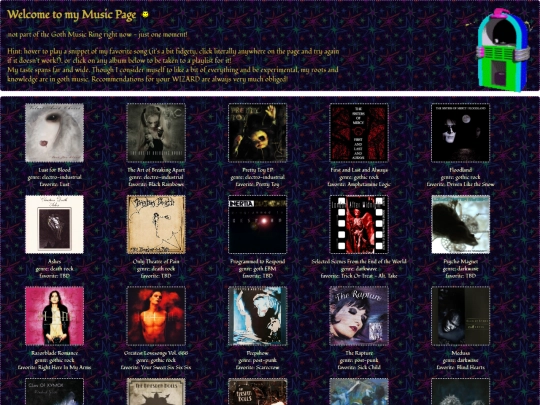 musicpage screenshot