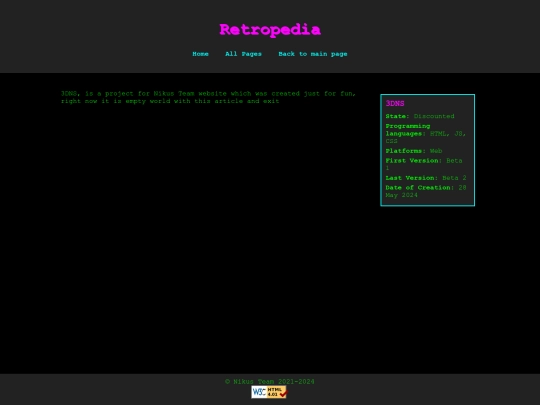 wiki/pages/3dns screenshot
