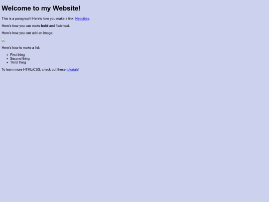 testpage screenshot