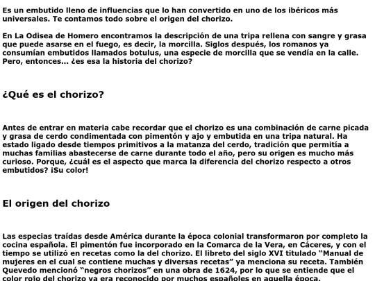 chorizo screenshot