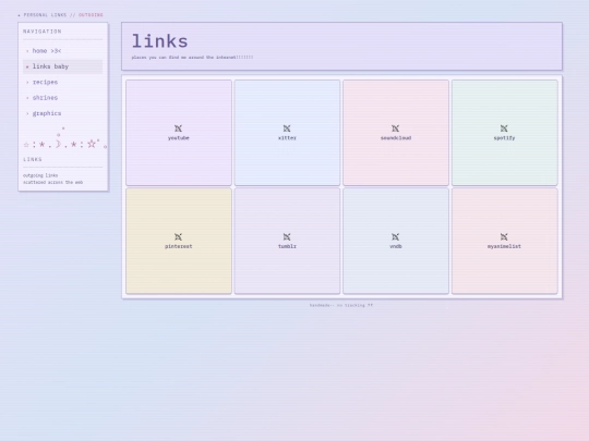 links screenshot