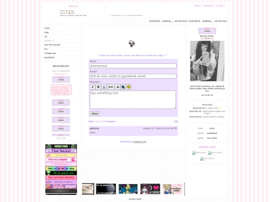 guestbook screenshot