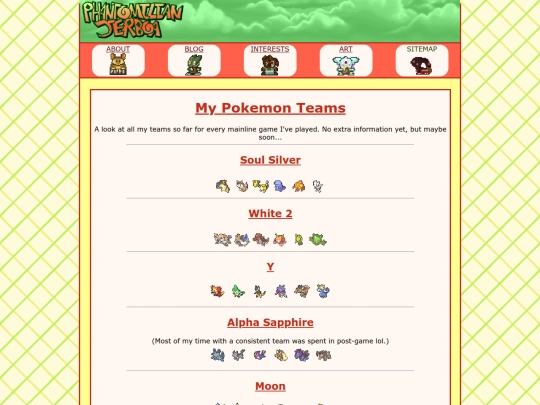 interests/pokemon/teams screenshot