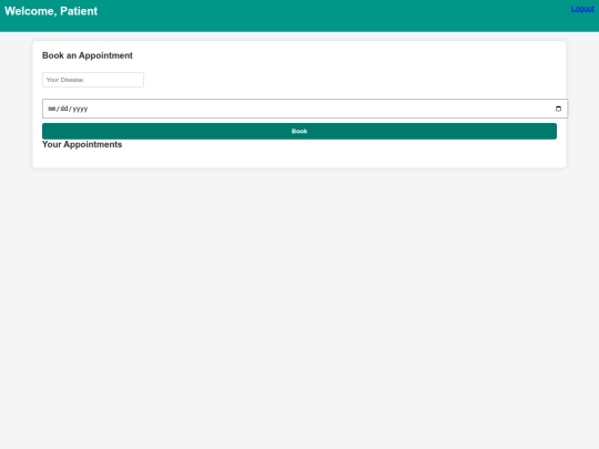 patient-dashboard screenshot