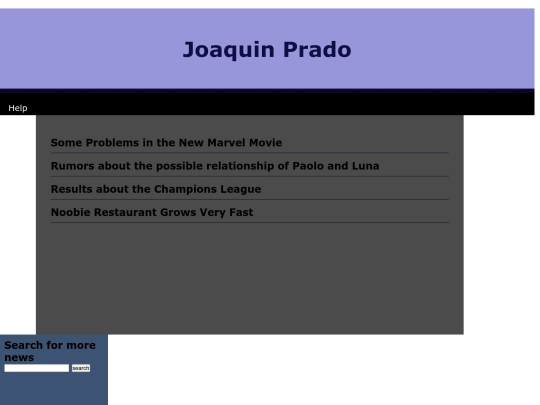 Blog screenshot