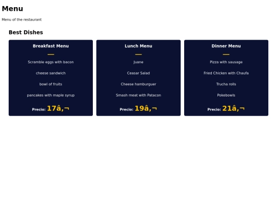 Final Project/Menu screenshot