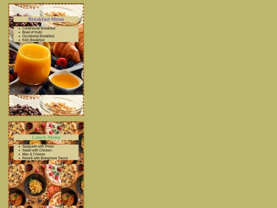 Restaurant Menu screenshot