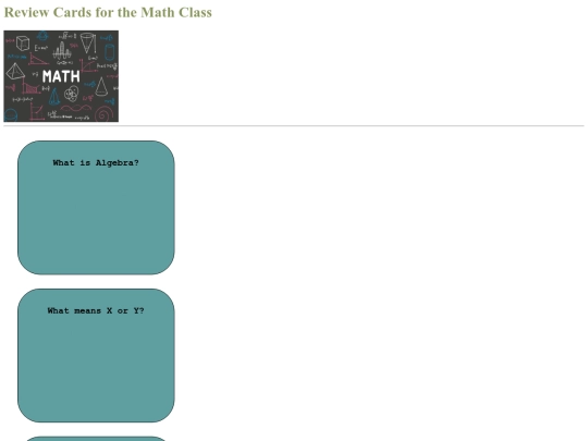 Review Cards screenshot