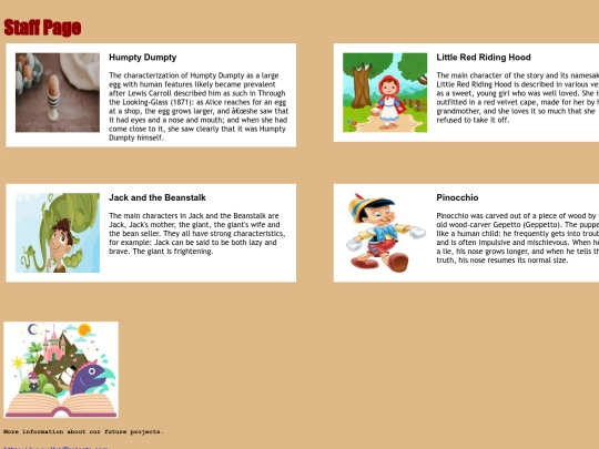 Staff Page screenshot