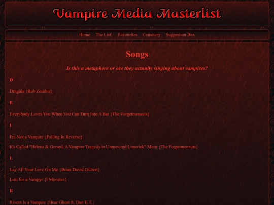 songs screenshot