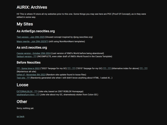 archives screenshot