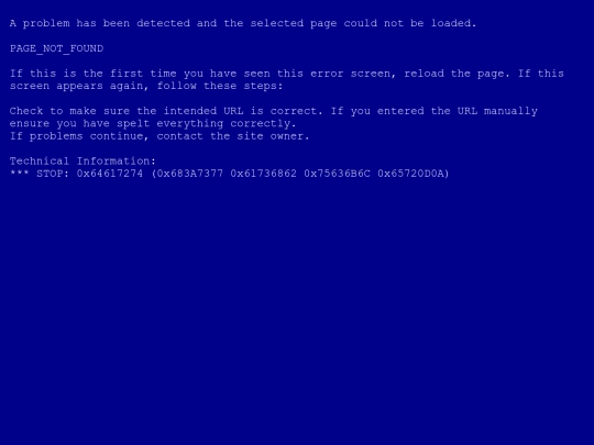 not_found screenshot