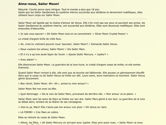 18 Fanfics FR/Aime-nous_Sailor_Moon screenshot