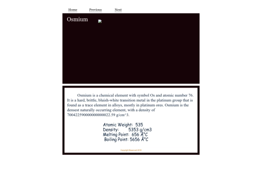 html/periodic/76 screenshot