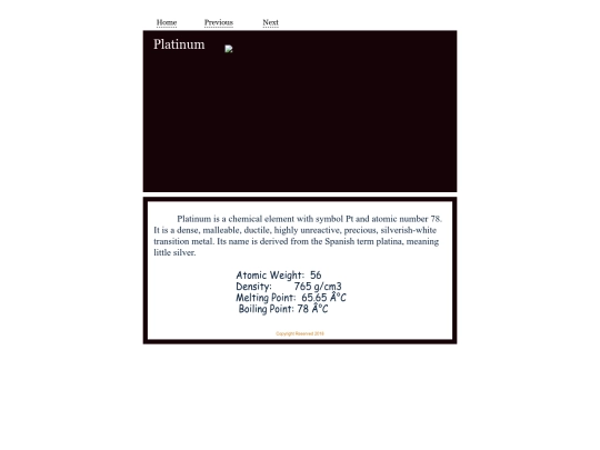 html/periodic/78 screenshot