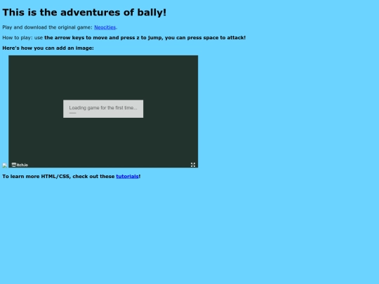 games/Theadventuresofbally screenshot