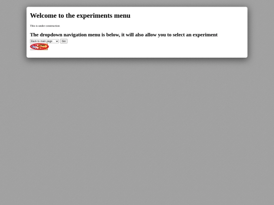 experiments screenshot