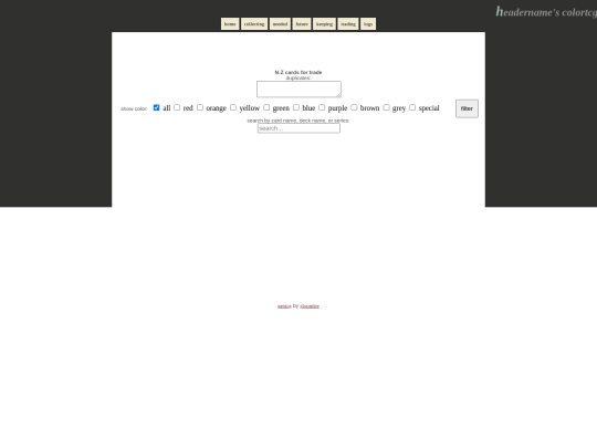 tradingcardsN-Z screenshot