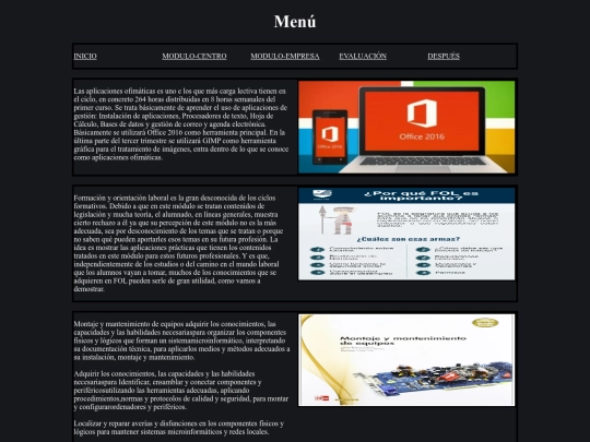 Pagina personal/modulo-centro screenshot
