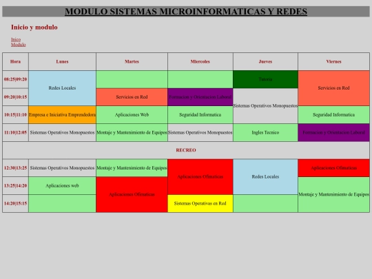 Trabajo/Horario screenshot