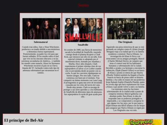Webs/Series screenshot